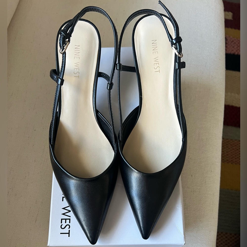 Nine West Black Pointed Toe Heels
